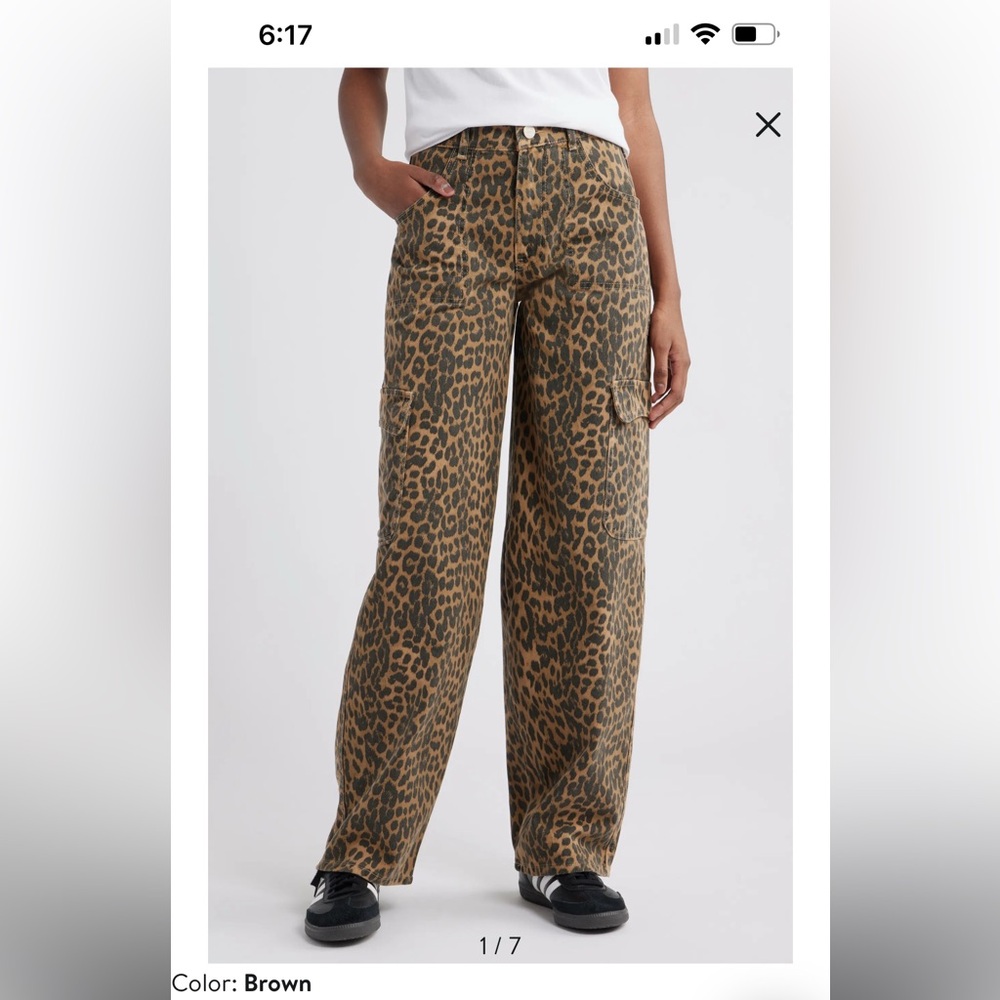 Leopard Print Wide Leg Pants